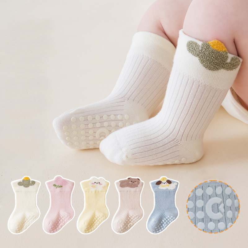 Unisex Baby Socks Non Slip - Antislip babysokken met zachte antislipzool, indoorsokken