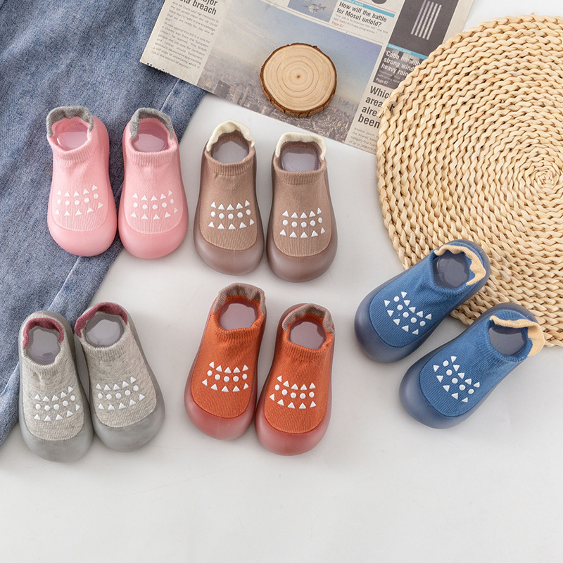 Unisex Baby Socks Non Slip - Babyvloerschoenen Blauw en roze Baby-wandelsokken voor