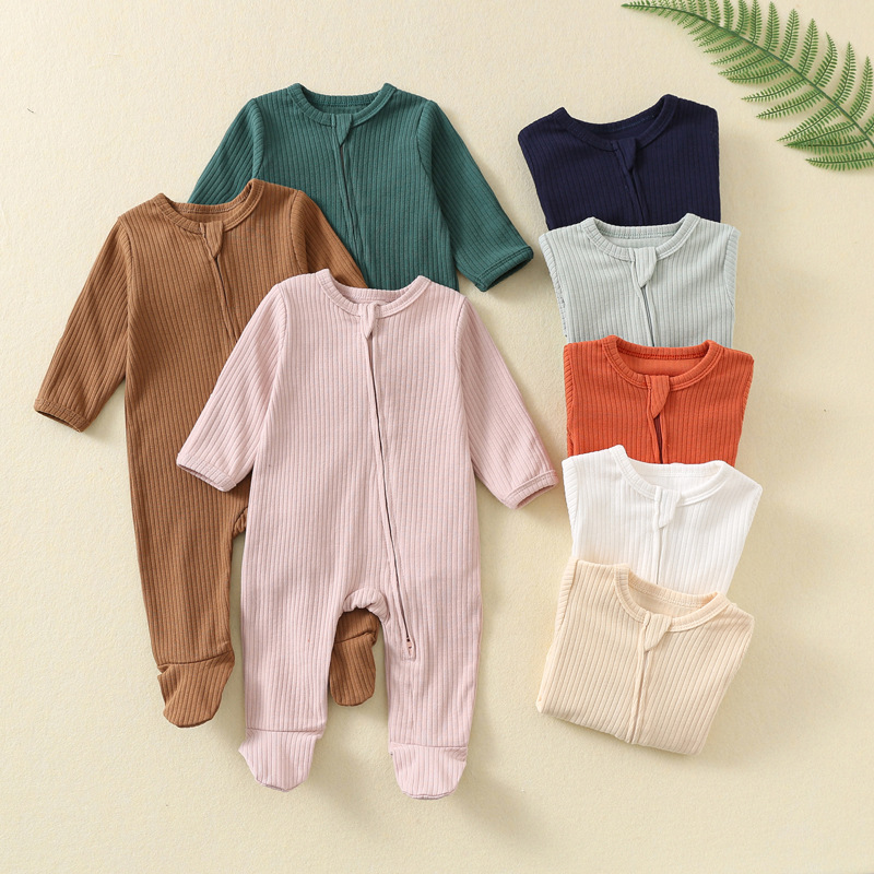 Cotton Baby Onesies Zipper - Baby Onesie Herfst- en winterkleding voor