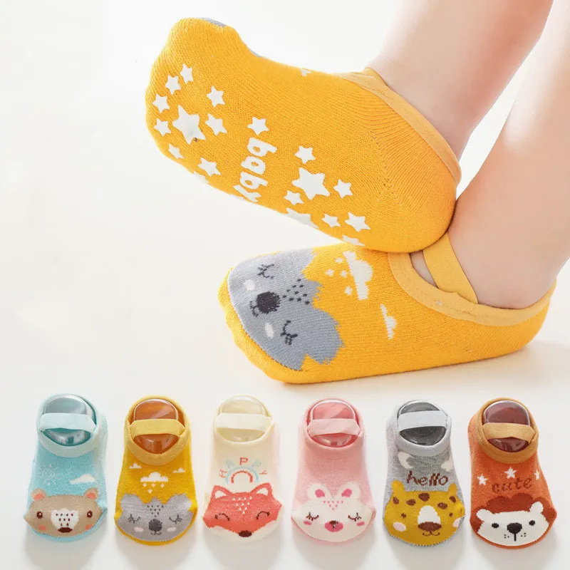 Unisex Baby Socks Non Slip - 0-3 jaar pasgeboren baby meisjes jongens