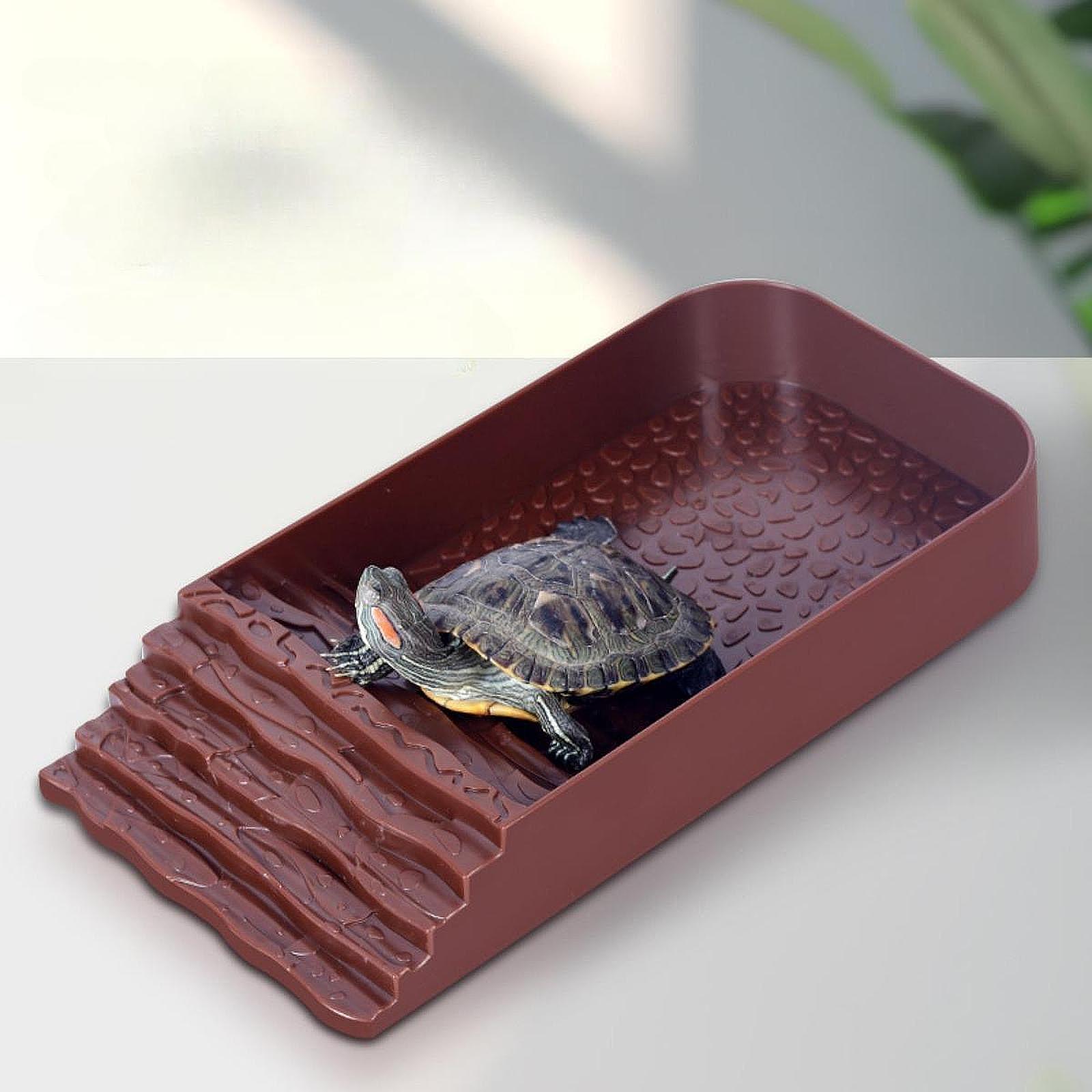 Feeding - Grote schildpadwaterbak, reptielenvoerbak, ABS-plaat voor terrariumtank,