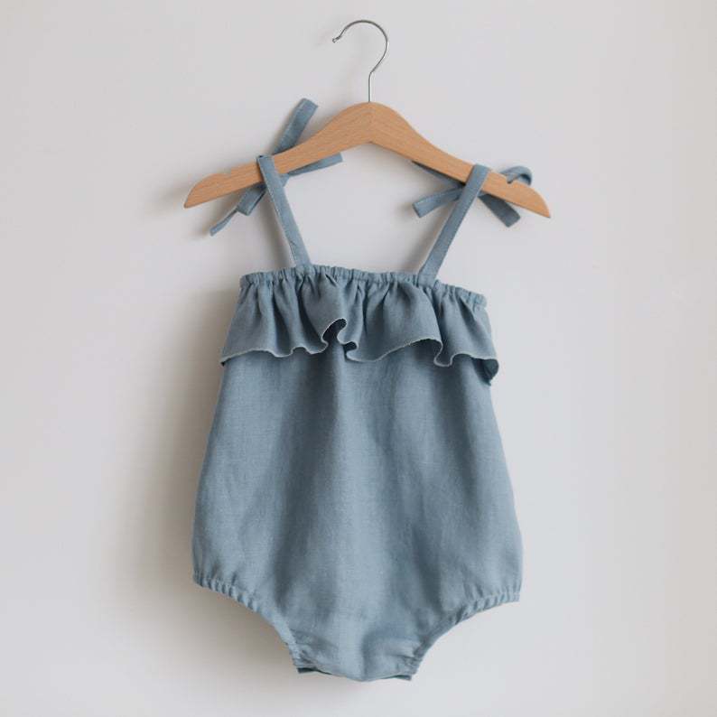Zomer Baby Meisje Kleding Romp - Baby Summer Linen Sleeveless Jumpsuit recensie en prijs