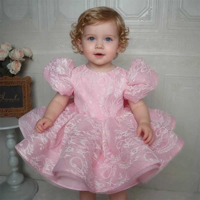 Elegante roze glitterkant peut - Toddler Girl Tulle Party Dress recensie en prijs