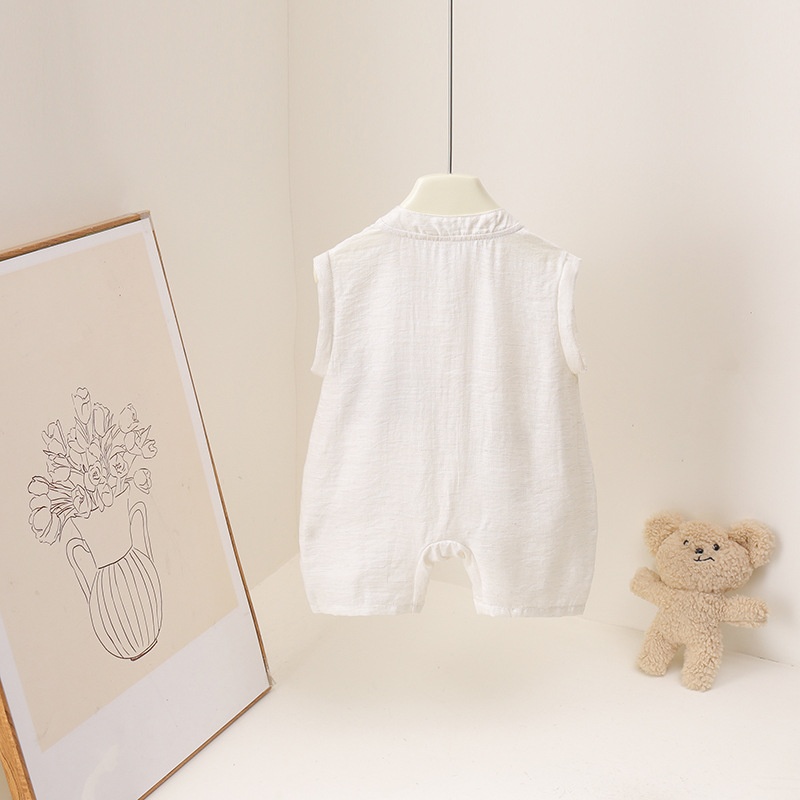 Zomer 2026 Cartoon Beer Print  - Baby Summer Linen Sleeveless Jumpsuit recensie en prijs