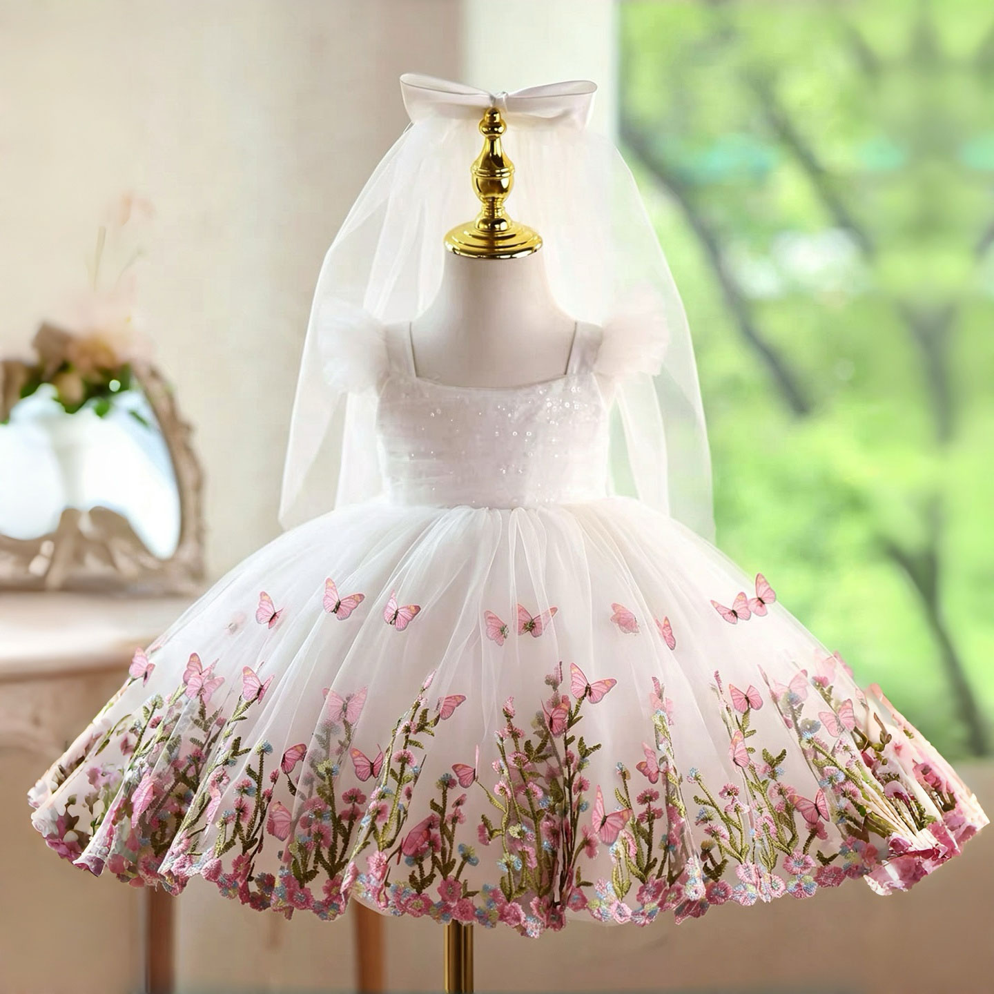 Jill Wish D277 Witte vlinder g - Toddler Girl Tulle Party Dress recensie en prijs