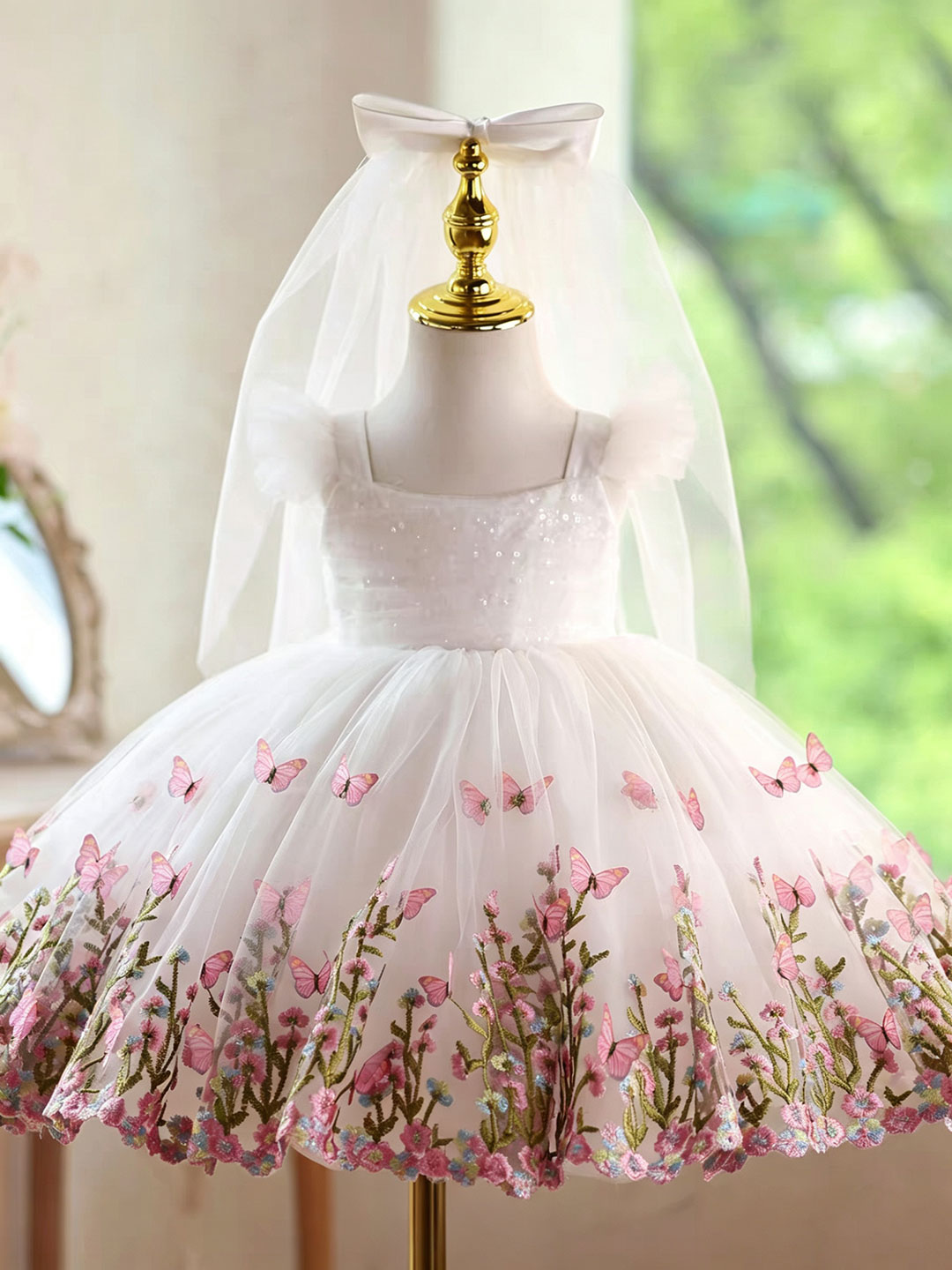 Jill Wish D277 Witte vlinder g - Toddler Girl Tulle Party Dress recensie en prijs