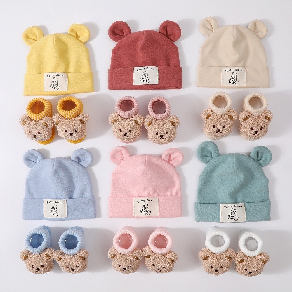 2 stuks/set: katoenen babyhoed - Infant Beanie Hat With Ears recensie en prijs