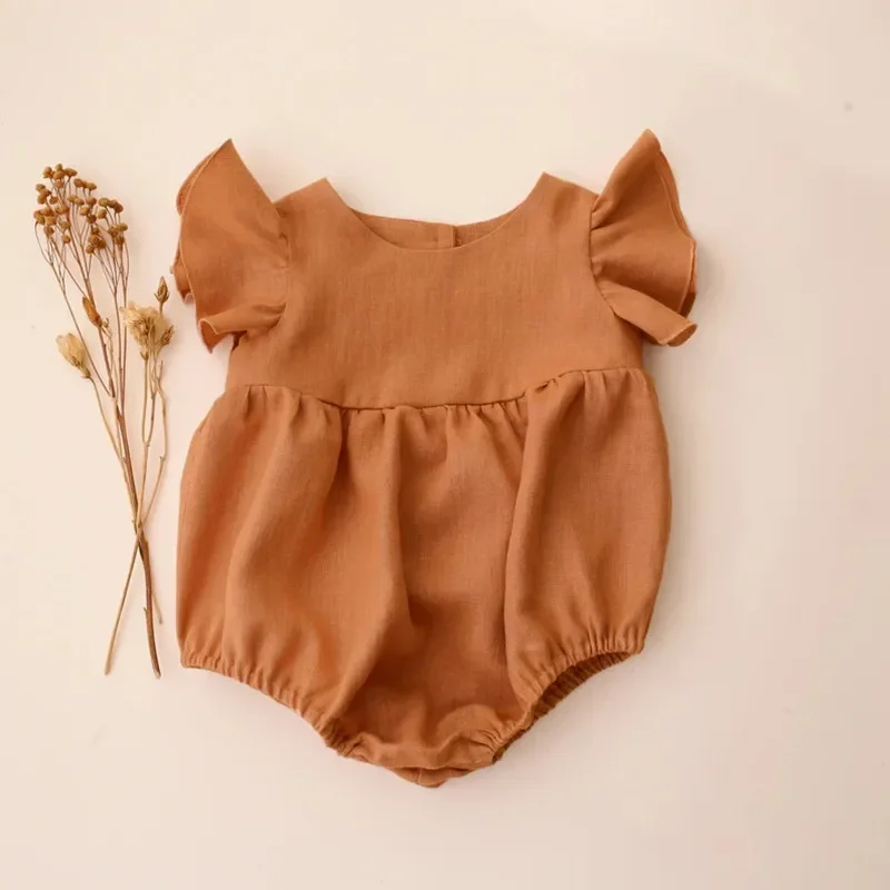 0-24M Linnen Katoen Pasgeboren - Baby Summer Linen Sleeveless Jumpsuit recensie en prijs
