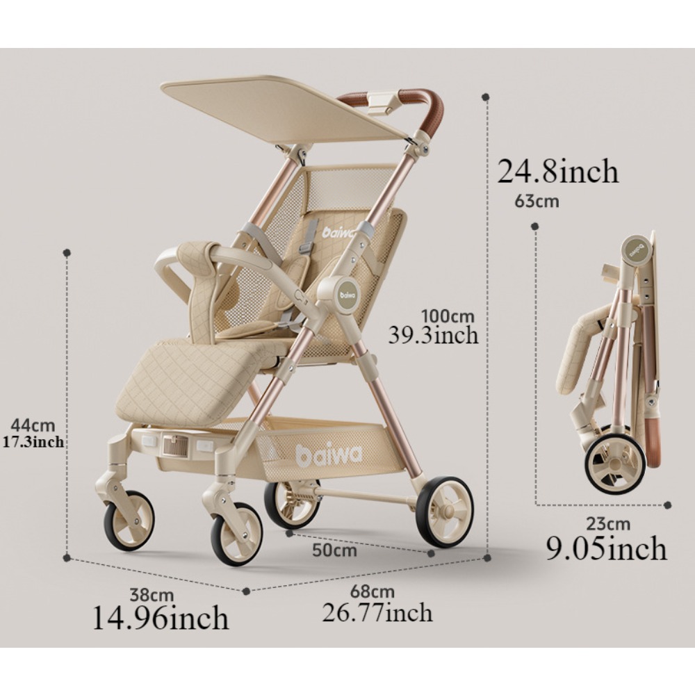 Inklapbare reisbuggy met parap - Lightweight Foldable Baby Stroller Compact recensie en prijs