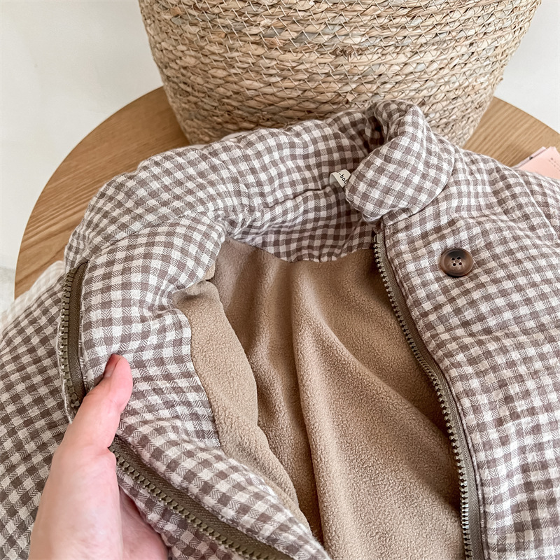 Kinderen Gingham Plaid Gewatte - Toddler Boy Winter Fleece Jacket recensie en prijs